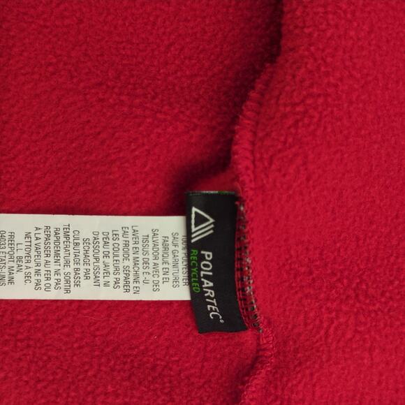 LL Bean Jacket Womens Small Red Full Zip Polartec Fleece Outdoor Pockets Hiking - Picture 8 of 9